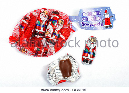 Santa Claus-Pralinen Stockfoto