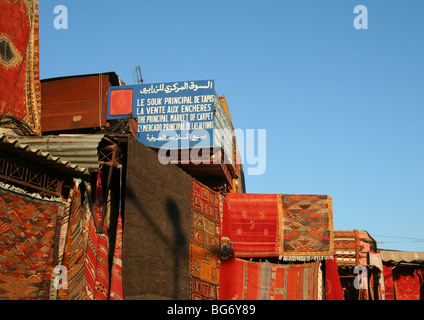 Eingang zum Criée Berbère @ Place Rahba Kedima Stockfoto