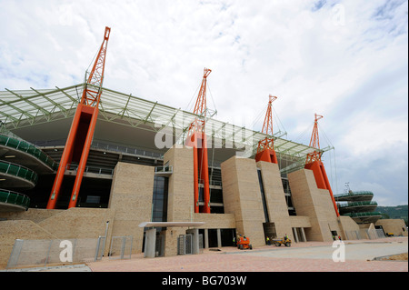 Giraffe Strukturen im Mbombela-Stadion in Nelspruit, Südafrika. Eines der Austragungsort für die FIFA WM 2010 Stockfoto