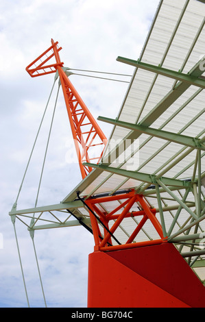 Giraffe Strukturen im Mbombela-Stadion in Nelspruit, Südafrika. Eines der Austragungsort für die FIFA WM 2010 Stockfoto