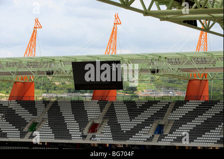 Giraffe Strukturen im Mbombela-Stadion in Nelspruit, Südafrika. Eines der Austragungsort für die FIFA WM 2010 Stockfoto