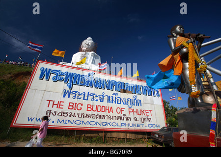 Der sitzende Big Buddha in Unterwerfung Mara, Phuket, Thailand Stockfoto
