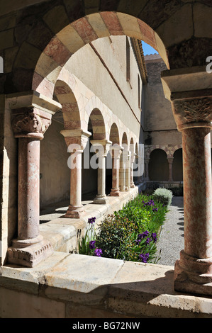 Die Abtei Saint Genis des Fontaines, Pyrenäen Orientales, Frankreich. Stockfoto