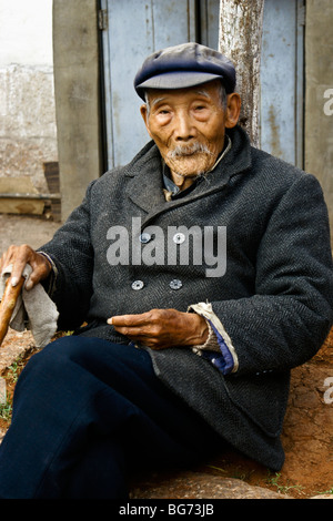 Naxi Greis, Lijiang, Yunnan, China Stockfoto