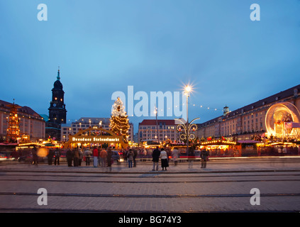 Weihnachtszeit in Dresden, Deutschland Stockfoto