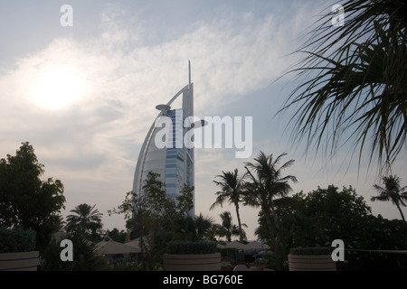Burj al Arab in Dubai das einzige 7-Sterne Luxushotel in der Welt Stockfoto