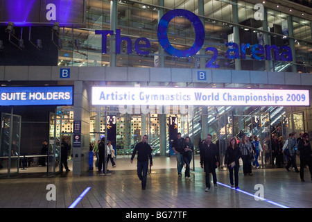 Das Innere der O2 Arena Stockfoto