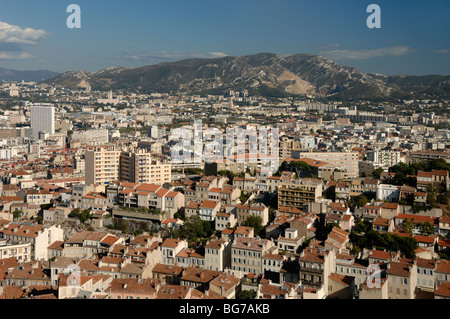 Stadtbild, Ciyscape oder Panoramablick über Marseille oder Marseille, Provence, Frankreich Stockfoto