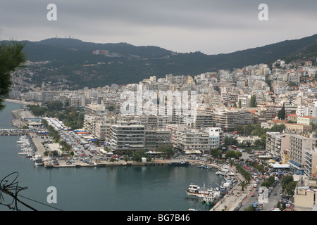 Kavala Griechenland Fischerei- und Boote in den Hafen-Geburtsort von Mehmet Ali Stockfoto