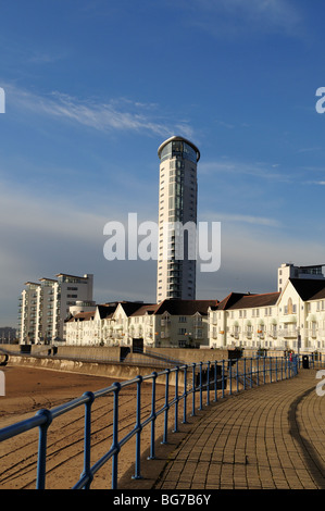 Swansea Marina Waterfront in Richtung Wales höchste Gebäude West Glamorgan Wales Cymru UK GB Stockfoto