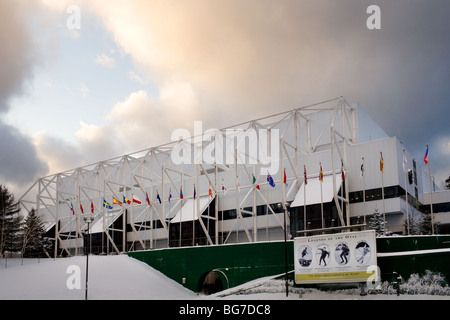 Olympic Center im New York der Lake Placid in den Adirondacks Stockfoto