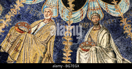 Mosaik im Baptisterium von Neon (Battistero Neoniano, orthodoxe Baptisterium), Ravenna, Emilia-Romagna, Italien Stockfoto