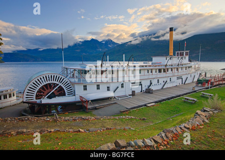 SS Moyie National Historic Site, am Ufer des Kootenay Lake in der Stadt Kaslo, Central Kootenay, Britisch-Kolumbien, Kanada. Stockfoto