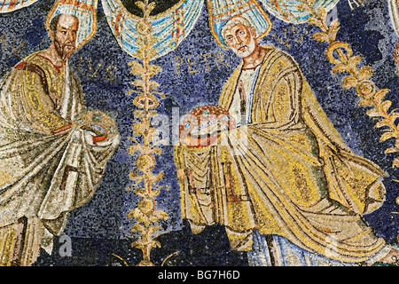 Mosaik im Baptisterium von Neon (Battistero Neoniano, orthodoxe Baptisterium), Ravenna, Emilia-Romagna, Italien Stockfoto