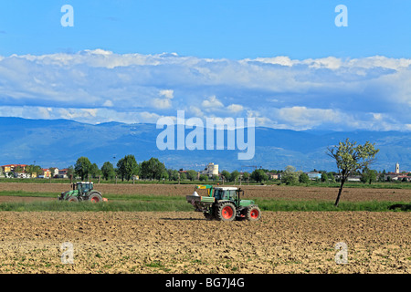 Landschaft in der Nähe von Villa Chiericati, Vancimuglio, Veneto, Italien Stockfoto