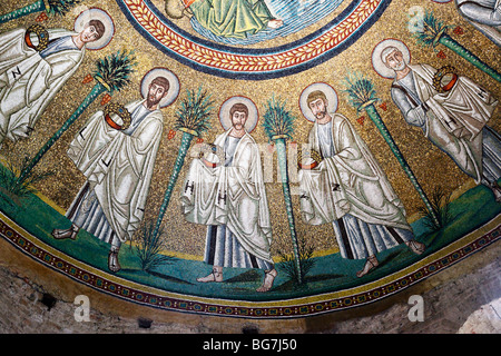 Mosaik in Arian Baptistry, UNESCO-Weltkulturerbe, Ravenna, Emilia-Romagna, Italien Stockfoto