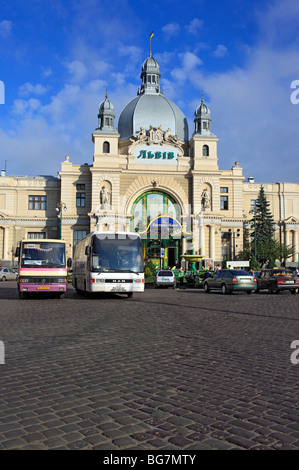 Railway Station, Lemberg, Lviv Oblast, Ukraine Stockfoto