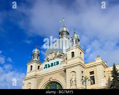 Railway Station, Lemberg, Lviv Oblast, Ukraine Stockfoto