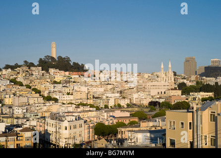 Nordstrand, Coit Tower, San Francisco, Kalifornien, USA Stockfoto