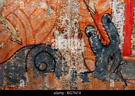 St. George (16. Jahrhundert), Wolyn Ikone, Museum, Luzk, Volyn Oblast, Ukraine Stockfoto