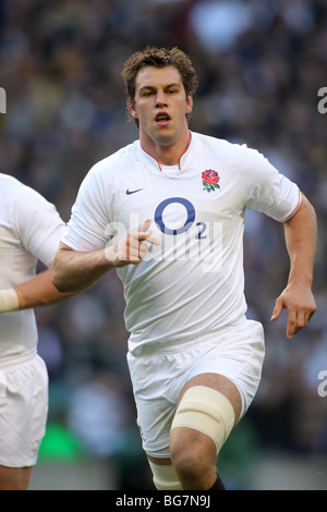 LOUIS DEACON ENGLAND & LEICESTER TIGERS RU TWICKENHAM MIDDLESEX ENGLAND 7. November 2009 Stockfoto