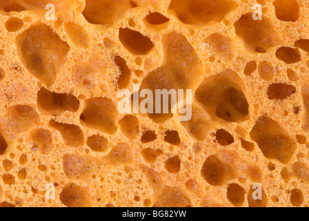 Schwamm Orange mit Loch Textur Stockfoto