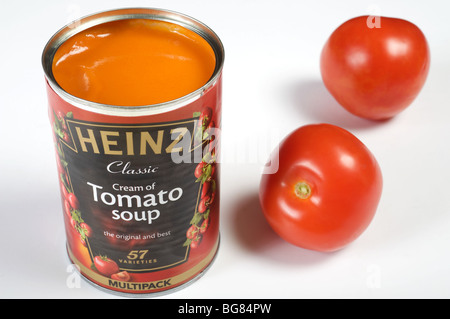 Dose mit Heinz Tomatensuppe Stockfoto