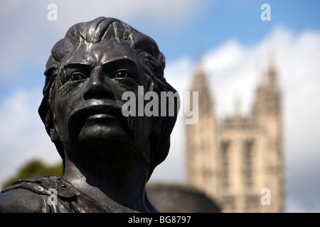 Statue von König Ethelbert, englischer Bretwalda in Canterbury, Kent. Stockfoto