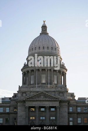 Idaho State Capitol building, bei Sonnenaufgang, Boise, Idaho. Stockfoto