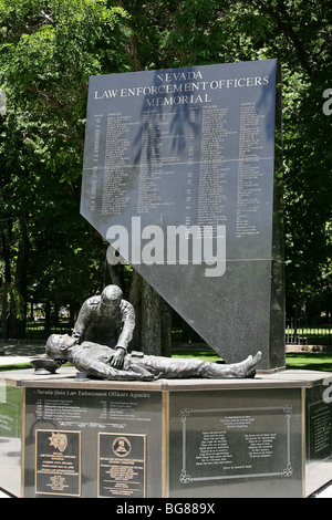 Nevada Gesetz Enforcement Officers Memorial, Carson City, Nevada. Stockfoto