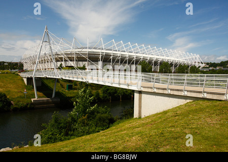 Das Liberty Stadium, Heimat von Swansea City F.C. und der Ospreys Rugby-Team, Swansea, West Glamorgan, South Wales, Großbritannien, im Sommer Stockfoto