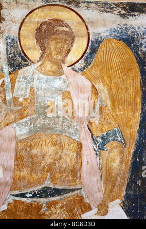 Fresken von Dionysius in Westfassade der Jungfrau Geburt Kathedrale in Ferapontovo Kloster, Region Wologda, Russland Stockfoto