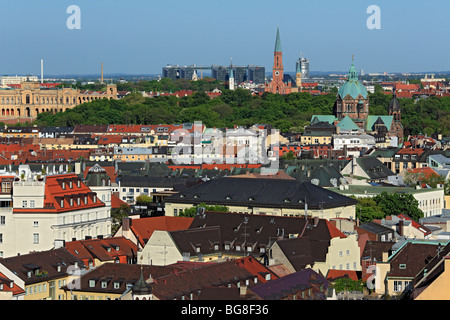 Ansicht von München aus das neue Rathaus, München, Bayern, Deutschland Stockfoto