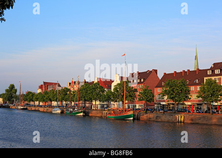 Lübeck, Trave Fluß, Schleswig-Holstein, Deutschland Stockfoto