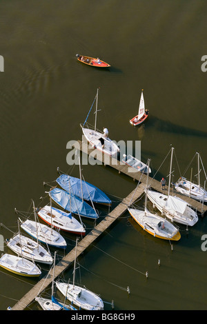 Mosel (57): Luftaufnahme Stockfoto