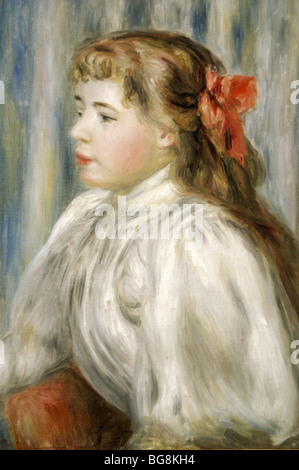 RENOIR, Pierre-Auguste (Limoges, 1841, Cagnes-SurMer, 1919). Maler des französischen Impressionismus. PORTRAIT EINES JUNGEN, 1892. Stockfoto