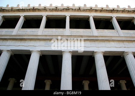 Die Stoa des Attalos (Atallus). Antike Agora von Athen. Stockfoto