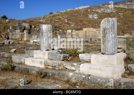 Illyrische Stadt Theater. 3. Jahrhundert v. Chr.. Byllis Ruinen. Albanien. Stockfoto