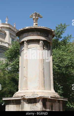 Choragic Monumetn von Lysicrates. Athen Griechenland. Stockfoto