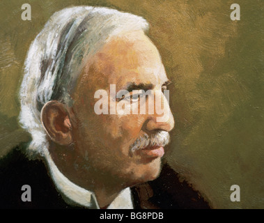 RUTHERFORD, Ernest (Nelson, Neuseeland, 1871-Cambridge, 1937). Englischer Physiker. Stockfoto