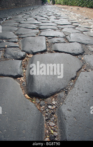 Römische Kunst. Die Via Appia (Via Apia). Straße verbunden Rom nach Brindisi und Apulien. Republik-Ära. 312 A.B. Rom. Italien. Europa. Stockfoto