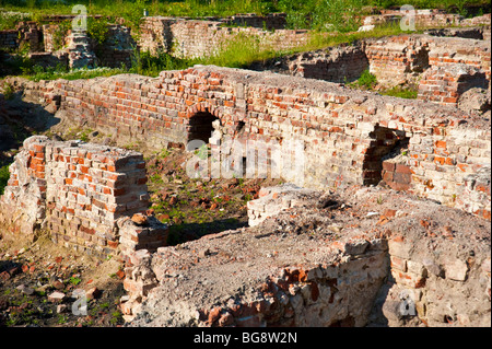 Ruinen von Häusern zerstört im 2. Weltkrieg in Elblag, Polen Stockfoto