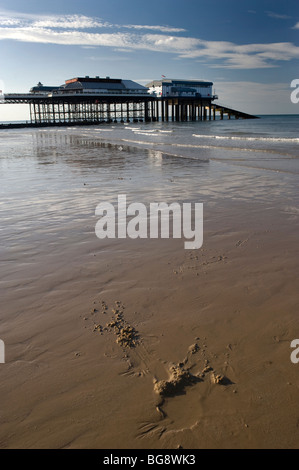 Cromer-Strand und Pier Nord-Norfolk-england Stockfoto