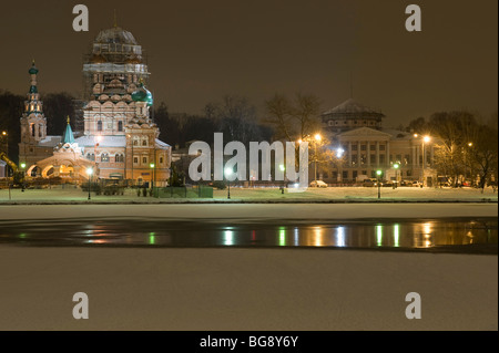 Russland, Moskau, Winternacht im Landgut Stockfoto