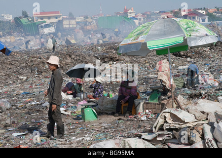 Stung Meanchey städtische Mülldeponie Stockfoto
