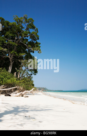 Einem einsamen Strand auf Havelock Island, Andamanen, Indien Stockfoto