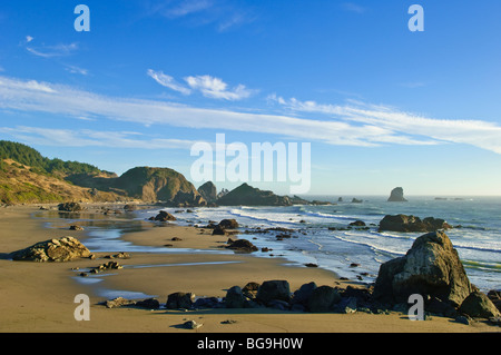 Einsamer Strand Ranch; Samuel H. Boardman State Scenic Korridor, südliche Oregon Küste. Stockfoto