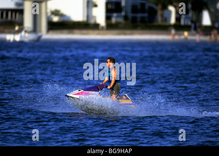 Man Jet-Skifahren Stockfoto