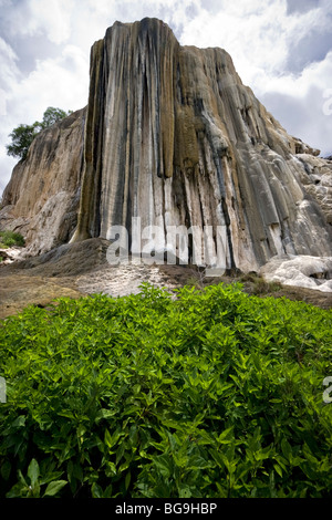 Calcium Carbonat Konkretionen am Standort Hierve el Agua (Oaxaca - Mexiko). Concrétions de Carbonat de Kalzium À Hierve el Agua Stockfoto