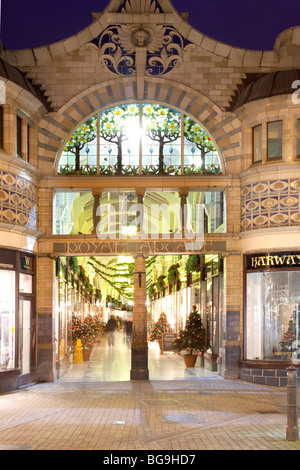 Weihnachts-shopping in der Royal Arcade in Norwich Stockfoto